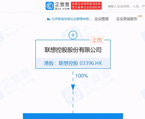聯(lián)想控股設(shè)立北京聯(lián)慧啟德企業(yè)管理公司，聚焦管理與咨詢(xún)業(yè)務(wù)